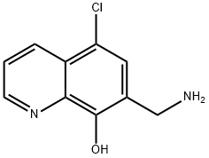 7-(AMINOMETHYL)-5-CHLOROQUINOLIN-8-OL 结构式
