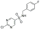 2-CHLORO-PYRIMIDINE-5-SULFONIC ACID 4-FLUORO-BENZYLAMIDE 结构式