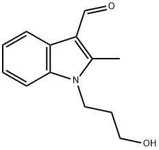 1-(3-羟基-丙基)-2-甲基-1H-吲哚-3-甲醛 结构式