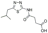 3-{[5-(2-甲基丙基)-1,3,4-噻二唑-2-基]氨基甲酰基}丙酸 结构式