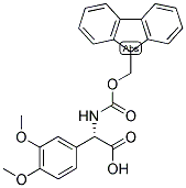 (S)-(3,4-DIMETHOXY-PHENYL)-[(9H-FLUOREN-9-YLMETHOXYCARBONYLAMINO)]-ACETIC ACID 结构式