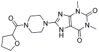 1,3-DIMETHYL-8-[4-(TETRAHYDROFURAN-2-YLCARBONYL)PIPERAZIN-1-YL]-3,7-DIHYDRO-1H-PURINE-2,6-DIONE 结构式