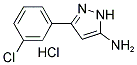 3-(3-CHLOROPHENYL)-1H-PYRAZOL-5-AMINE HYDROCHLORIDE 结构式