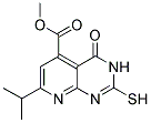 METHYL 7-ISOPROPYL-2-MERCAPTO-4-OXO-3,4-DIHYDROPYRIDO[2,3-D]PYRIMIDINE-5-CARBOXYLATE 结构式