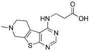 3-(7-METHYL-5,6,7,8-TETRAHYDRO-9-THIA-1,3,7-TRIAZA-FLUOREN-4-YLAMINO)-PROPIONIC ACID 结构式