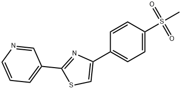 3-(4-[4-(Methylsulfonyl)phenyl]-1,3-thiazol-2-yl)pyridine 结构式