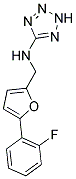 N-((5-(2-FLUOROPHENYL)-2-FURYL)METHYL)-2H-TETRAZOL-5-AMINE 结构式