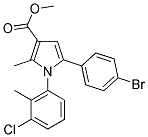 5-(4-BROMO-PHENYL)-1-(3-CHLORO-2-METHYL-PHENYL)-2-METHYL-1H-PYRROLE-3-CARBOXYLIC ACID METHYL ESTER 结构式