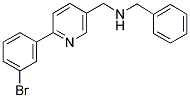 N-BENZYL-1-[6-(3-BROMOPHENYL)PYRIDIN-3-YL]METHANAMINE 结构式