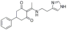 2-(1-{[2-(1H-Imidazol-4-yl)ethyl]amino}ethylidene)-5-phenylcyclohexane-1,3-dione 结构式