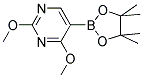 2,6-DIMETHOXY-5-(4,4,5,5-TETRAMETHYL-1,3,2-DIOXABOROLAN-2-YL)PYRIMIDINE 结构式
