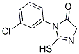 3-(3-CHLOROPHENYL)-2-MERCAPTO-3,5-DIHYDRO-4H-IMIDAZOL-4-ONE 结构式