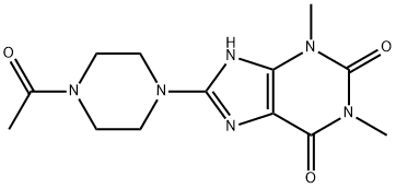 8-(4-ACETYLPIPERAZIN-1-YL)-1,3-DIMETHYL-3,7-DIHYDRO-1H-PURINE-2,6-DIONE 结构式