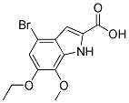 4-BROMO-6-ETHOXY-7-METHOXY-1H-INDOLE-2-CARBOXYLIC ACID 结构式