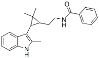 N-{2-[2,2-DIMETHYL-3-(2-METHYL-1H-INDOL-3-YL)CYCLOPROPYL]ETHYL}BENZAMIDE 结构式