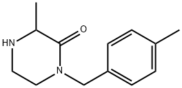 3-甲基-1-(4-甲基苄基)哌嗪-2-酮 结构式