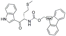 L-1-(FMOC-AMINO)-1-(1H-INDOLE-3-CARBONYL)-3-METHYLSULFANYLPROPANE 结构式