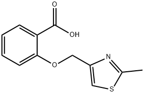 2-[(2-METHYL-1,3-THIAZOL-4-YL)METHOXY]BENZOIC ACID 结构式