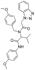 2-(2-(1H-BENZO[D][1,2,3]TRIAZOL-1-YL)-N-(4-METHOXYBENZYL)ACETAMIDO)-N-(4-METHOXYPHENYL)-3-METHYLBUTANAMIDE 结构式