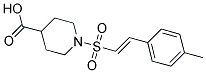 1-[[(E)-2-(4-METHYLPHENYL)VINYL]SULFONYL]PIPERIDINE-4-CARBOXYLIC ACID 结构式