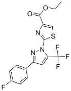 ETHYL 2-[3-(4-FLUOROPHENYL)-5-(TRIFLUOROMETHYL)-1H-PYRAZOL-1-YL]-1,3-THIAZOLE-4-CARBOXYLATE 结构式