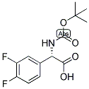 (S)-TERT-BUTOXYCARBONYLAMINO-(3,4-DIFLUORO-PHENYL)-ACETIC ACID 结构式