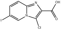 3-氯-6-碘咪唑并[1,2-A]吡啶-2-羧酸 结构式