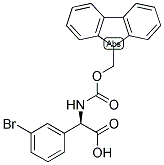 (R)-(3-BROMO-PHENYL)-[(9H-FLUOREN-9-YLMETHOXYCARBONYLAMINO)]-ACETIC ACID 结构式