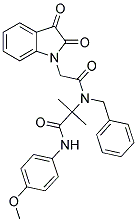 2-{BENZYL[2-(2,3-DIOXO-2,3-DIHYDRO-1H-INDOL-1-YL)ACETYL]AMINO}-N-(4-METHOXYPHENYL)-2-METHYLPROPANAMIDE 结构式