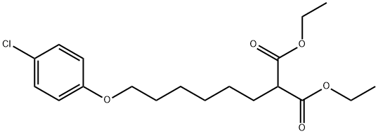 DIETHYL-6-(4-CHLOROPHENOXY) HEXYLMALONATE 结构式