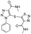 N-METHYL-5-({4-[(METHYLAMINO)CARBONYL]-1-PHENYL-1H-1,2,3-TRIAZOL-5-YL}THIO)-1,2,3-THIADIAZOLE-4-CARBOXAMIDE 结构式