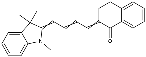 (2E)-2-[(2E,4E)-4-(1,3,3-Trimethyl-1,3-dihydro-2H-indol-2-ylidene)but-2-enylidene]-3,4-dihydronaphthalen-1(2H)-one 结构式