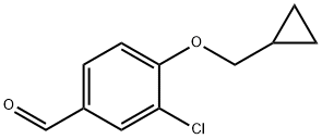 3-氯-4-(环丙基甲氧基)苯甲醛 结构式