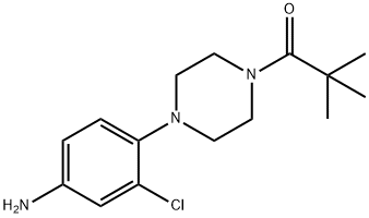 1-[4-(4-氨基-2-氯-苯基)-哌嗪-1-基]-2,2-二甲基-丙-1-酮 结构式