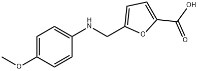 5-[(4-甲氧基苯胺基)甲基]-2-糠酸 结构式