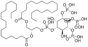 1,2-十八酰磷酯酰肌醇-三-3,4,5-磷酸 结构式