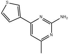4-甲基-6-(3-噻吩基)-2-嘧啶胺 结构式