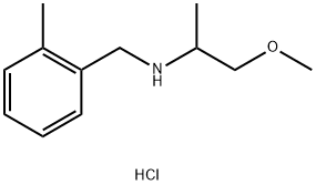 (2-METHOXY-1-METHYL-ETHYL)-(2-METHYL-BENZYL)-AMINE HYDROCHLORIDE 结构式