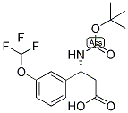 (R)-3-TERT-BUTOXYCARBONYLAMINO-3-(3-TRIFLUOROMETHOXY-PHENYL)-PROPIONIC ACID 结构式