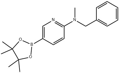 6-[苄基(甲基)氨基]吡啶-3-硼酸频哪醇酯 结构式