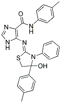 (Z)-5-(4-HYDROXY-3-PHENYL-4-P-TOLYLTHIAZOLIDIN-2-YLIDENEAMINO)-N-P-TOLYL-1H-IMIDAZOLE-4-CARBOXAMIDE 结构式