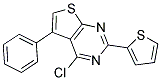 4-CHLORO-5-PHENYL-2-THIEN-2-YLTHIENO[2,3-D]PYRIMIDINE 结构式