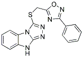 3-(3-PHENYL-[1,2,4]OXADIAZOL-5-YLMETHYLSULFANYL)-9H-BENZO[4,5]IMIDAZO[2,1-C][1,2,4]TRIAZOLE 结构式