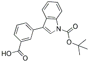 3-(3-CARBOXY-PHENYL)-INDOLE-1-CARBOXYLIC ACID TERT-BUTYL ESTER 结构式