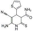 6-AMINO-5-CYANO-4-THIEN-2-YL-2-THIOXO-1,2,3,4-TETRAHYDROPYRIDINE-3-CARBOXAMIDE 结构式