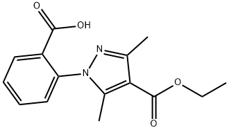 2-[4-(ETHOXYCARBONYL)-3,5-DIMETHYL-1H-PYRAZOL-1-YL]BENZENECARBOXYLIC ACID 结构式