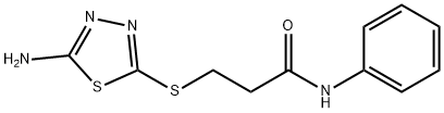 3-[(5-氨基-1,3,4-噻二唑-2-基)硫代]-N-苯基-丙酰胺 结构式