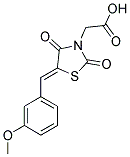 [5-(3-METHOXY-BENZYLIDENE)-2,4-DIOXO-THIAZOLIDIN-3-YL]-ACETIC ACID 结构式