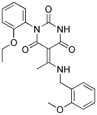 1-(2-ETHOXYPHENYL)-5-{(E)-1-[(2-METHOXYBENZYL)AMINO]ETHYLIDENE}-2,4,6(1H,3H,5H)-PYRIMIDINETRIONE 结构式