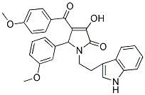 3-Hydroxy-1-[2-(1H-indol-3-yl)ethyl]-4-(4-methoxybenzoyl)-5-(3-methoxyphenyl)-1,5-dihydro-2H-pyrrol-2-one 结构式